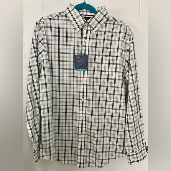 Croft & Barrow Stretch True Comfort Woven Shirt Machine Wash UltraSoft Size Med - Picture 10 of 10
